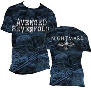 Avenged Sevenfold Skeleton Mist Allover Print T-Shirt