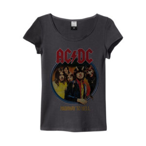 AC/DC Highway To Hell Charcoal Amplified Vintage Girl T-Shirt