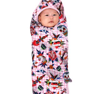 Tattoo Shoppe Pink Baby Blanket