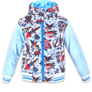 Tattoo Shoppe Blue Barn Hoodie Jacka
