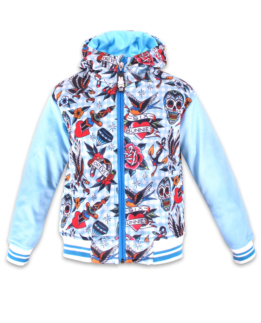 Tattoo Shoppe Blue Barn Hoodie Jacka
