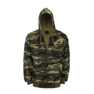 Camouflage Woodland Zip Hoodie