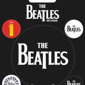 The Beatles Black 5 Circular Stickers