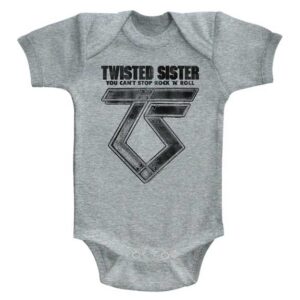 Twisted Sister Cant Stop Rock n Roll Grey Baby Body