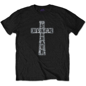 Black Sabbath Cross Diamante Black T-Shirt