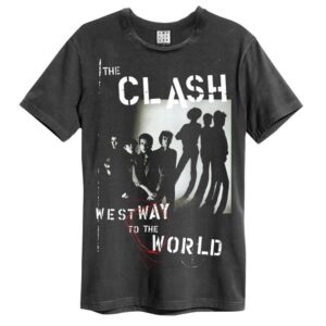 The Clash West Way To The World Amplified Vintage Charcoal T-Shirt