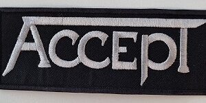 Accept Logo Black Border Patch