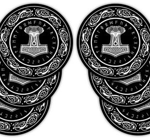 Thor Hammer Vinyl 6 Piece Coasters