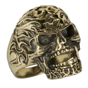 Tribal Skull Bronze Ring