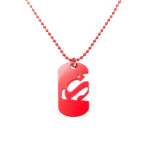 Superman Cut Out Logo Red Dog tag