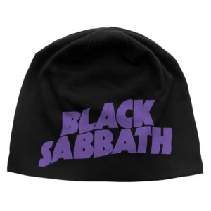 Black Sabbath Logo Purple Jersey Beanie