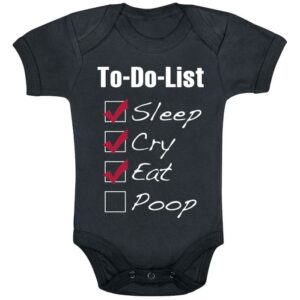 To Do List Black Baby Body
