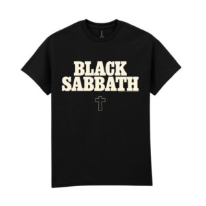 Black Sabbath Logo Cross T-Shirt