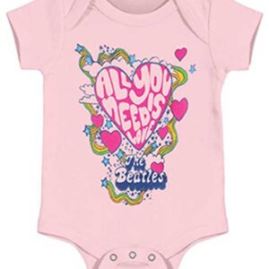 The Beatles All You Need Is Love Pink Baby Body