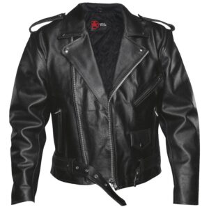 Classic Biker Style Leather Jacket