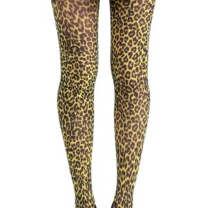 Tights Printed Small Leopard Flo Yellow