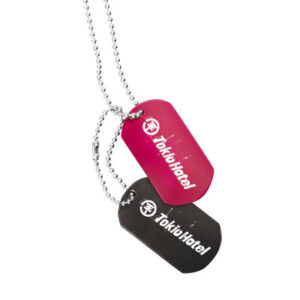 Tokio Hotel Red & Black Dog Tag